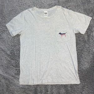 PINK - Size M - American Flag Pattern w/ Dog Logo